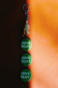 Image 2 of Button SUPERKRAFT - 37 mm  / Grün-Weiss