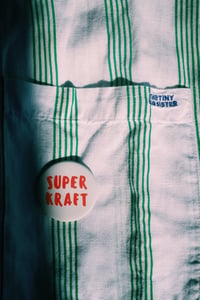 Image 2 of Button SUPERKRAFT - Textile 44 mm  / Weiss-Rot