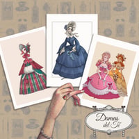 Image 1 of PACK 3 prints "Tea Ladies" - A5 size