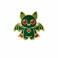 Image 1 of Cute Vampire Bat Enamel Pin | Kawaii Goth Bat Pin