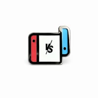 Image 1 of VS Gaming Console Enamel Pin – Gamer Pin Red Blue Controller