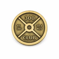 Image 1 of 300 Club Enamel Pin – Weightlifting Milestone Gym Badge