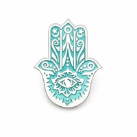 Image 1 of Hamsa Hand Enamel Pin – Protection Symbol Charm