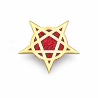 Image 1 of Pentagram Enamel Pin – Gothic Occult Star Pin
