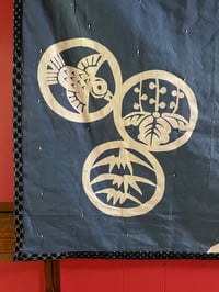 Image 2 of Reserved for Minh/ Boro Blanket with white cotton tassels