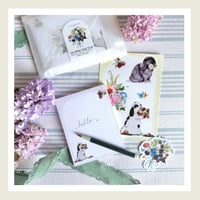 Image 1 of The Spring Collection Sticker & Notebook Envelope : featuring my bun & his friend