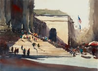 Image 1 of Outside The Met | 14" x 18"