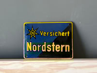 Image 1 of Vintage (ca. 1950s) German (Enamel) Insurance Sign - "Nordstern"
