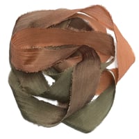 Image 6 of 5PC. CACTUS FLOWERS  45" Hand Dyed Raw Edge Silk Craft Making Ribbon/Hand made  Hand Dyed 