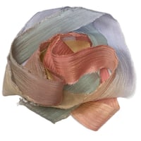 Image 2 of 5PC. BOTANICALS 45" Hand Dyed Raw Edge Silk Craft Making Ribbon/Hand made  Hand Dyed 
