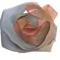 Image 6 of 5PC. BOTANICALS 45" Hand Dyed Raw Edge Silk Craft Making Ribbon/Hand made  Hand Dyed 