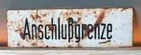 Image 2 of Vintage (1970s) German (Metal) Railway Anschlußgrenze Boundary Sign