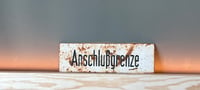 Image 1 of Vintage (1970s) German (Metal) Railway Anschlußgrenze Boundary Sign