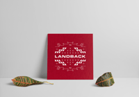 Image 1 of Landback 12x12 Print - Whirling Logs White/Red