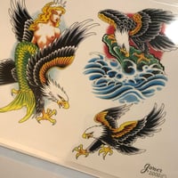 Image 2 of 2000 Chris Garvey production flash sheet eagles 11x14