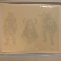 Image 3 of ‘81 Guideline Tattoo Vikings flash sheet laminated 11x14