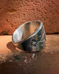 Image 3 of WL&A Handmade Old Style Heavy Ingot Thunderbird Medicine Ring - Size 9.5