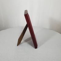 Image 4 of Burgundy 5x7 Wood Picture Frame, Fluted Sides, Real Glass, #985