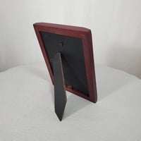 Image 5 of Burgundy 5x7 Wood Picture Frame, Fluted Sides, Real Glass, #985