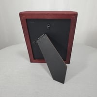 Image 6 of Burgundy 5x7 Wood Picture Frame, Fluted Sides, Real Glass, #985