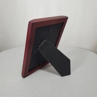 Image 7 of Burgundy 5x7 Wood Picture Frame, Fluted Sides, Real Glass, #985