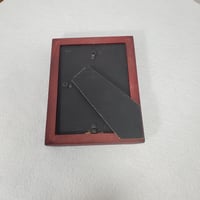 Image 8 of Burgundy 5x7 Wood Picture Frame, Fluted Sides, Real Glass, #985