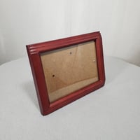 Image 10 of Burgundy 5x7 Wood Picture Frame, Fluted Sides, Real Glass, #985