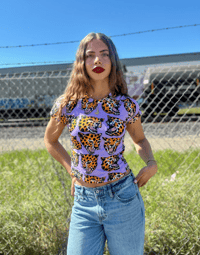 Image 1 of Classic Crew Cheetah Head Tee by Nooworks