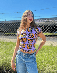 Image 2 of Classic Crew Cheetah Head Tee by Nooworks