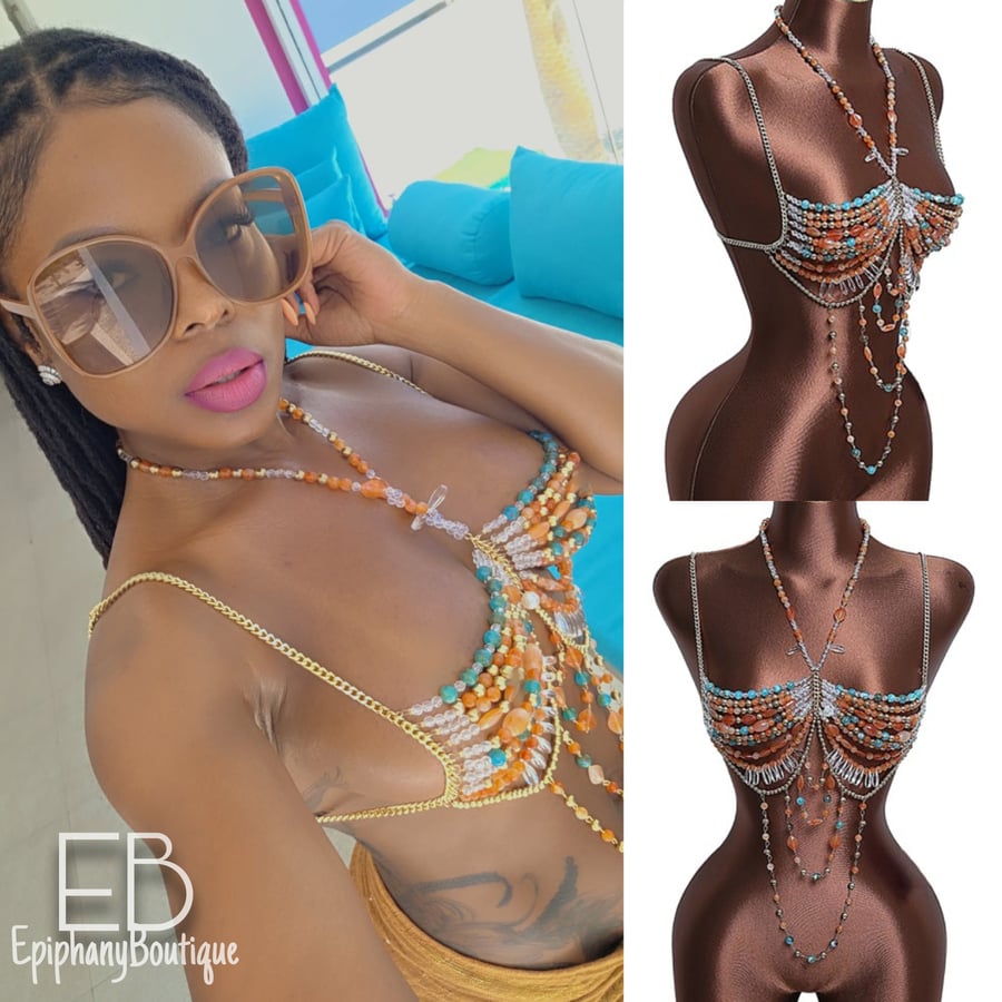 Image of The Mya Beaded Bra Top