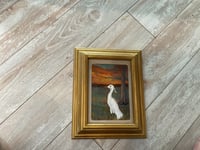 Image 1 of Egret original painting of Vintage Postcard