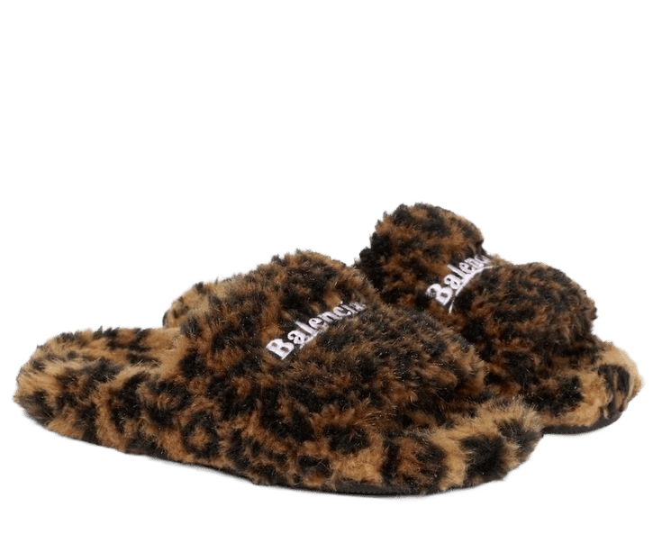 Image of Balenciaga Leopard Slides
