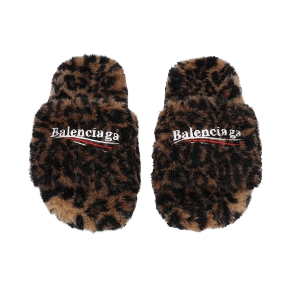 Image of Balenciaga Leopard Slides