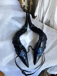 Image 5 of Filagree Succubus Horns | Blue | Large