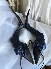 Image 7 of Filagree Succubus Horns | Blue | Large