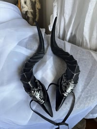 Image 8 of Filagree Succubus Horns | Silver | Large