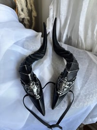 Image 5 of Filagree Succubus Horns | Silver | Large