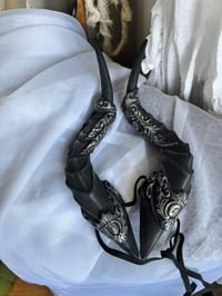 Image 10 of Filagree Succubus Horns | Silver wash | Large