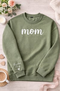 Image 1 of Personalized Crewneck Sweatshirt (Chest and sleeve)
