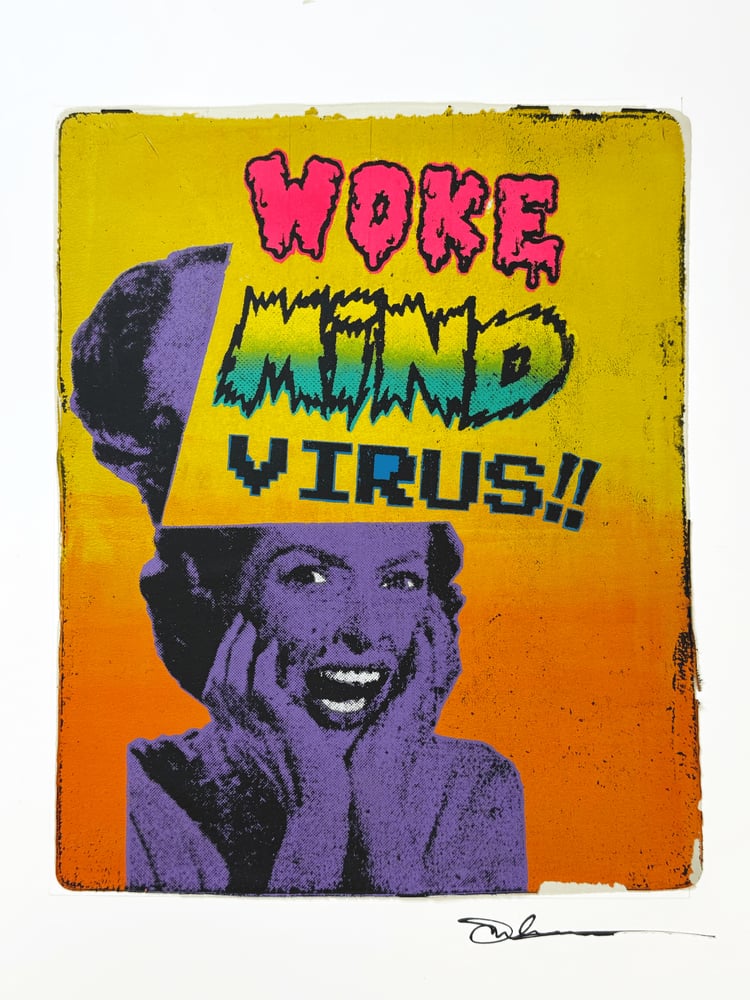 Image of Woke Mind Virus Original Monoprint