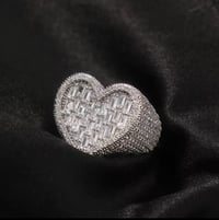 Image 3 of Iced Heart Ring