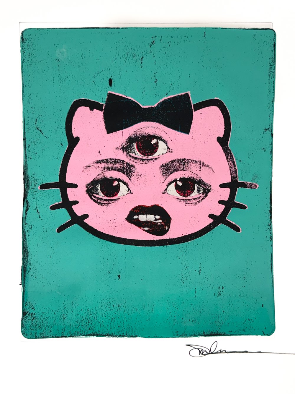 Image of GothCat Original Monoprint