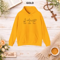 Image 10 of Faith Hope Love Heartbeat Hoodie — Faith Hope Love Pullover Sweatshirt