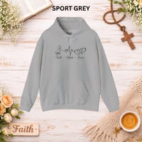 Image 13 of Faith Hope Love Heartbeat Hoodie — Faith Hope Love Pullover Sweatshirt