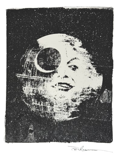 Image of The Man Over That's No Moon Original Monoprint