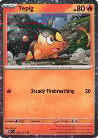 Tepig - 029/217 (Cosmos Holo) - Near Mint