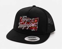 Image 1 of Black Tacos & Tailpipes 5-Panel Mesh Trucker's Hat