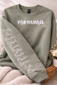 Image 2 of Personalized Crewneck Sweatshirt (Chest and sleeve)