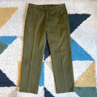 Image 1 of Salvatore Ferragamo green cotton chino pants, made in Italy, size 48 (32”)