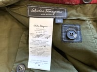 Image 3 of Salvatore Ferragamo green cotton chino pants, made in Italy, size 48 (32”)